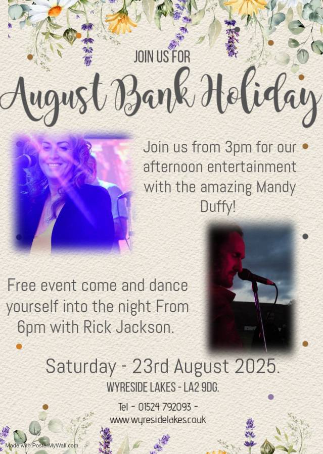 AUGUST BH SATURDAY 2025 - 23rd August 